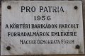 Emlektabla a Moricz Zsigmond korter 2.sz haz falan